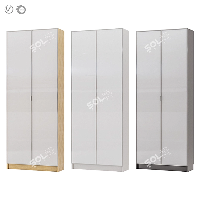 Customizable Billy Shelving with Morliden Doors 3D model image 2