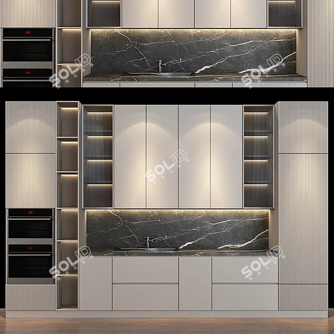 All-In-One Kitchen Set 3D model image 1