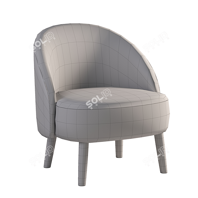 Ginger Chair: Stylish Seating Solution 3D model image 3