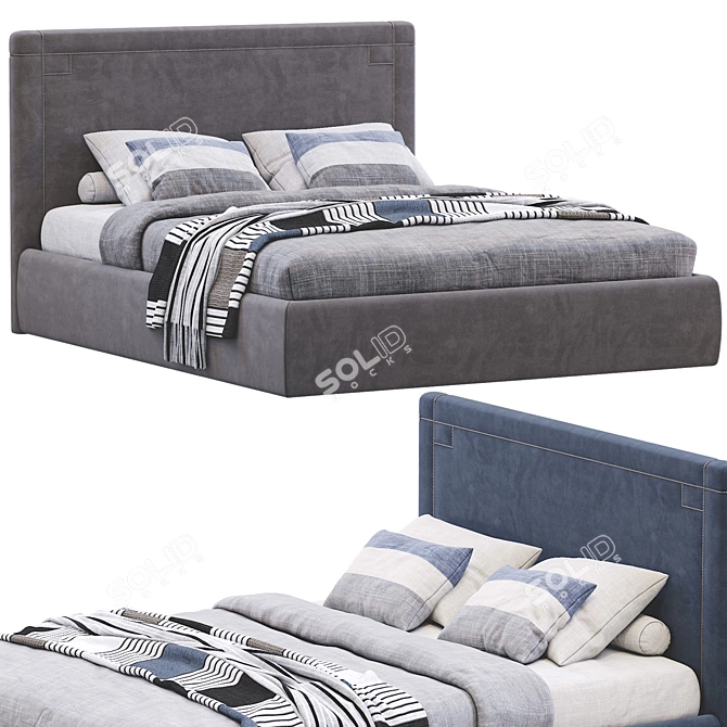Contemporary Almada Bed (3 Color Version) 3D model image 2