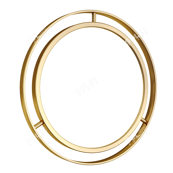 Terwilliger Round Wall Mirror: Elegant and Luxurious 3D model image 1