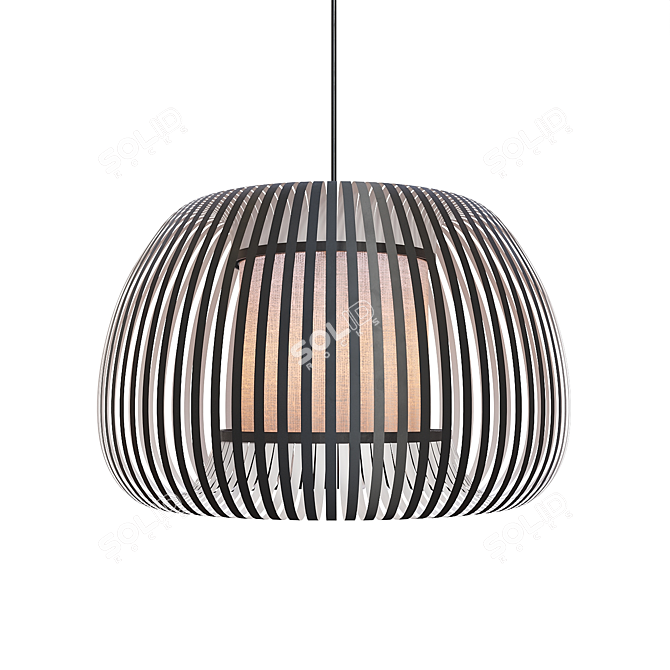 Title: Magnetic Glow Pendant Light 3D model image 1