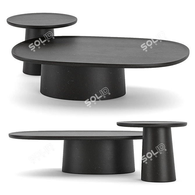 Modern Stone Coffee Tables 3D model image 1