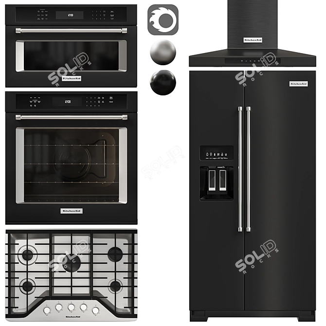 Essential Kitchen Aid Appliances 3D model image 4