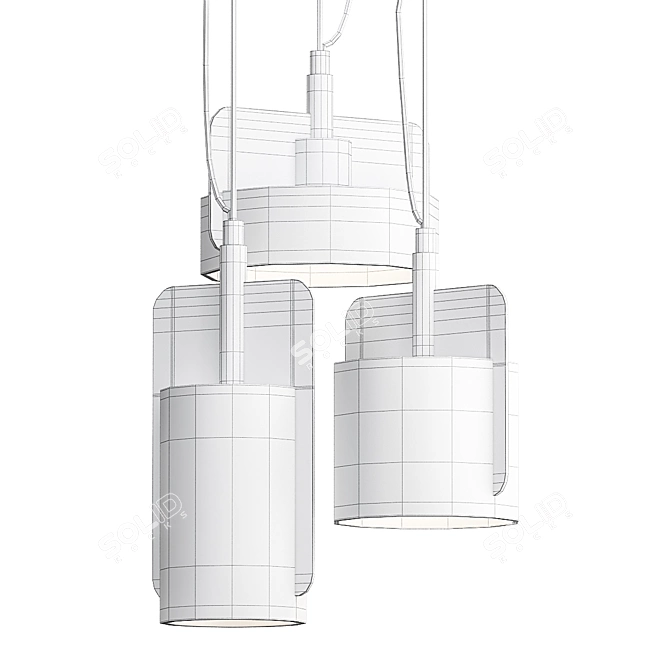 Terracotta Pendant Concrete Light 3D model image 3