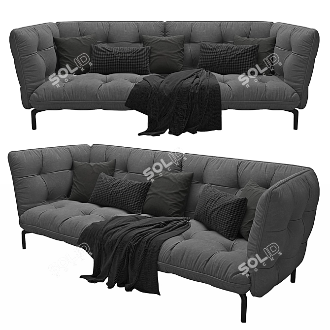Modern Husk Sofa by BB.Italia 3D model image 1