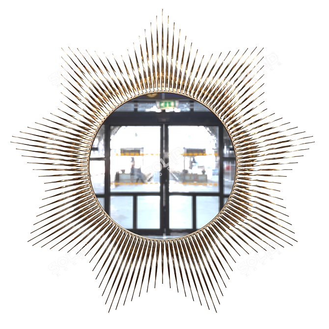 Sunburst Metal Mirror 3D model image 1