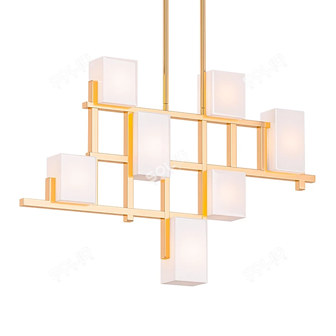 City Lights Chandelier: Illuminate with the New York Vibe 3D model image 1