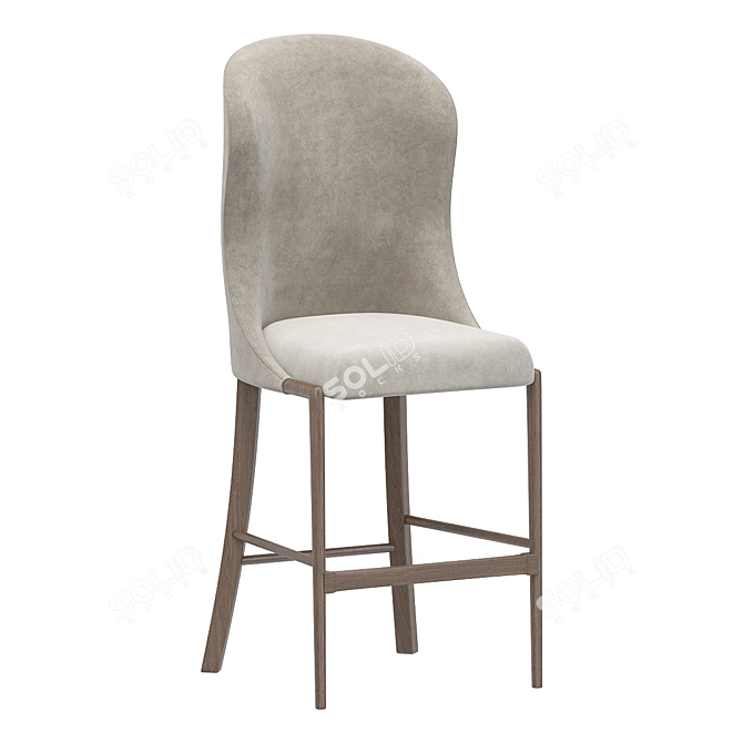 Harris Side Stool: Sleek & Stylish 3D model image 1