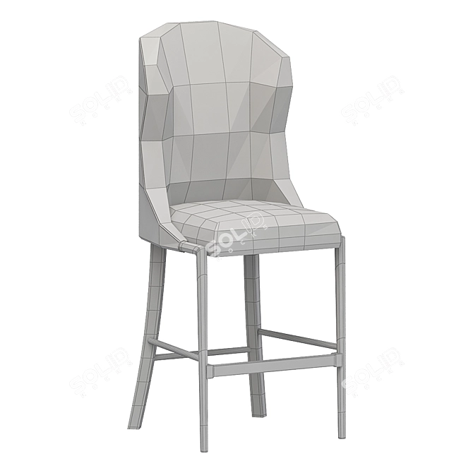 Harris Side Stool: Sleek & Stylish 3D model image 2