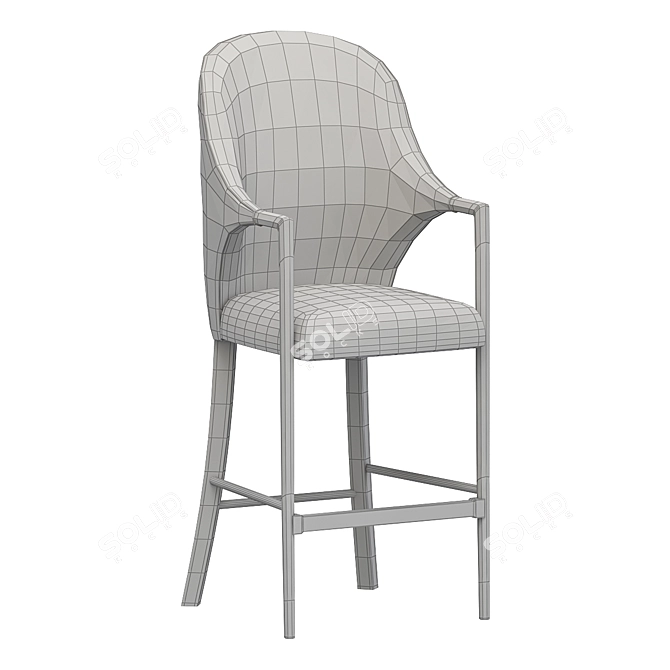 Harris Arm Barstool: Sleek and Stylish Seating 3D model image 2