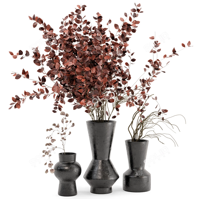 Rusty Concrete Indoor Plants - Set 270 3D model image 1