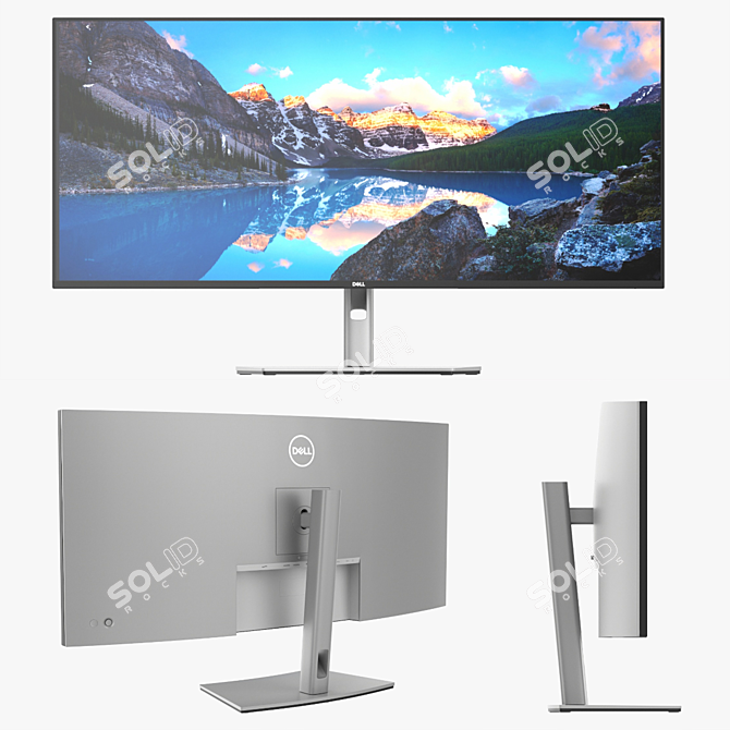 Dell Curved 38-inch UltraSharp Monitor 3D model image 1