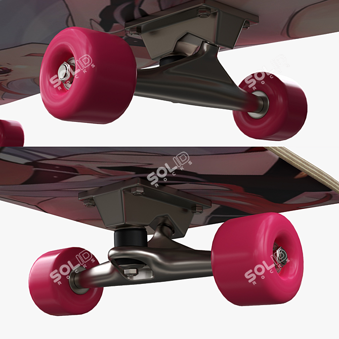 Pro Skateboard 02: High-Quality Textures, Precise Geometry 3D model image 3