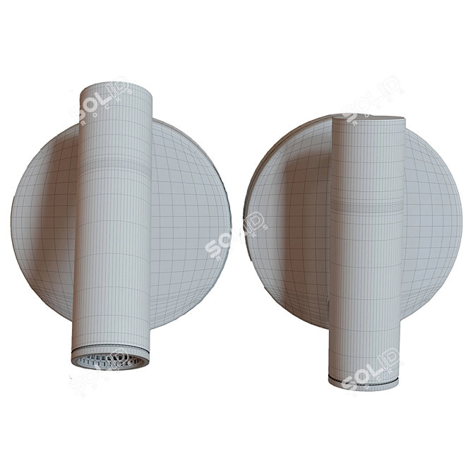 Elegant Pivotable LED Wall Light 3D model image 3