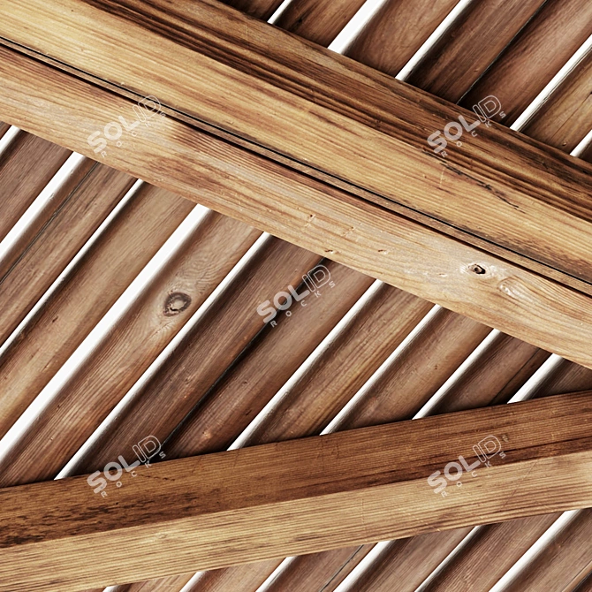 Sleek Ceiling Branch Design 3D model image 5