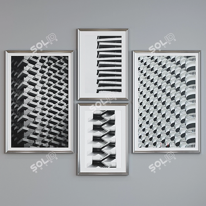 Modern Picture Frame Set 91 3D model image 3