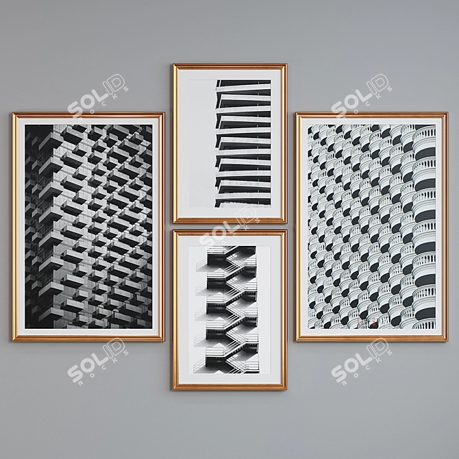 Modern Picture Frame Set 91 3D model image 4