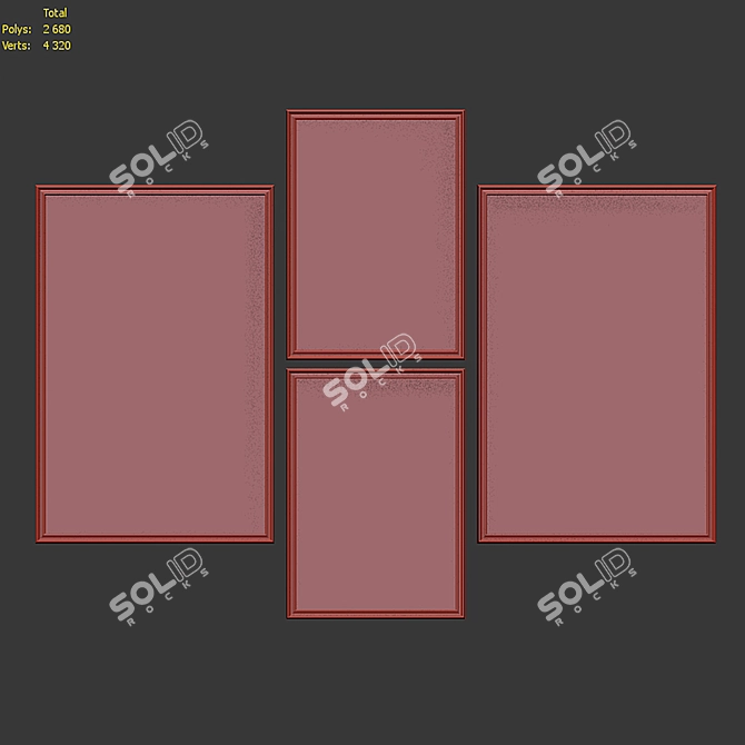 Modern Picture Frame Set 91 3D model image 7