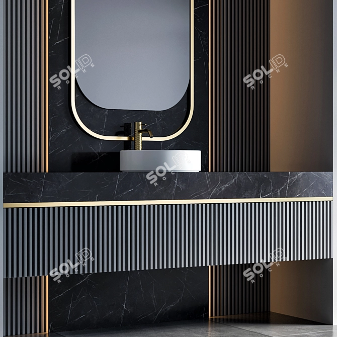 Elegant Gessi Bathroom Furniture 3D model image 3