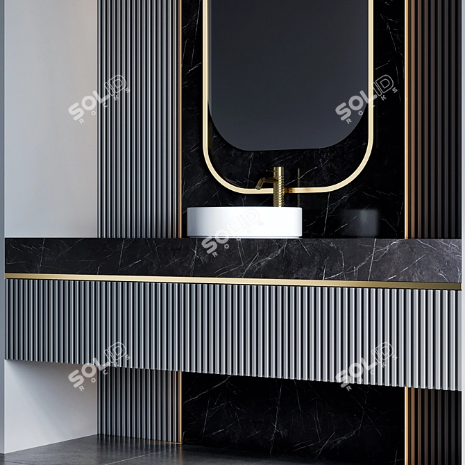 Elegant Gessi Bathroom Furniture 3D model image 4