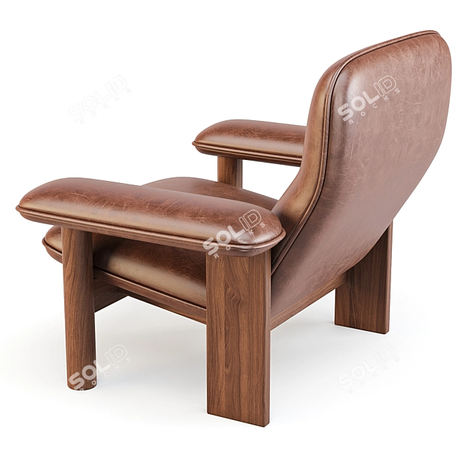 Brasilia Lounge Chair: Mid-Century Comfort in Scandinavian Style 3D model image 4