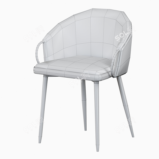 Modern Claire Counter Chair 3D model image 3