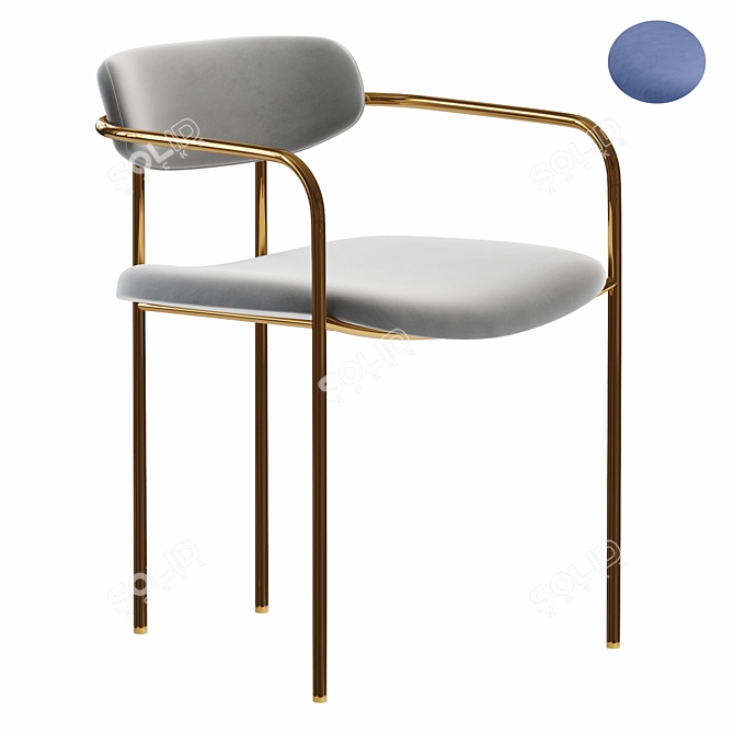 Modern Parker Dining Chair 3D model image 1