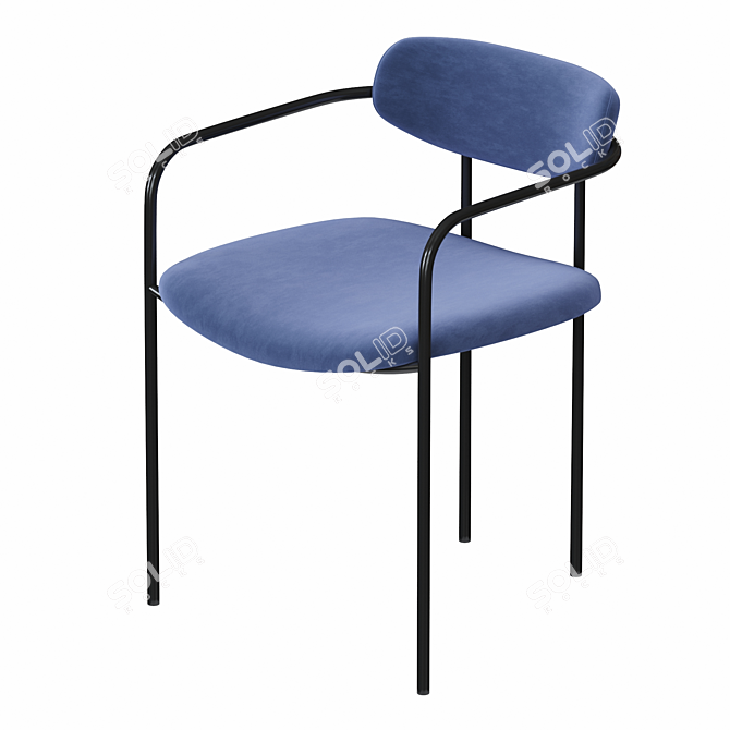 Modern Parker Dining Chair 3D model image 3