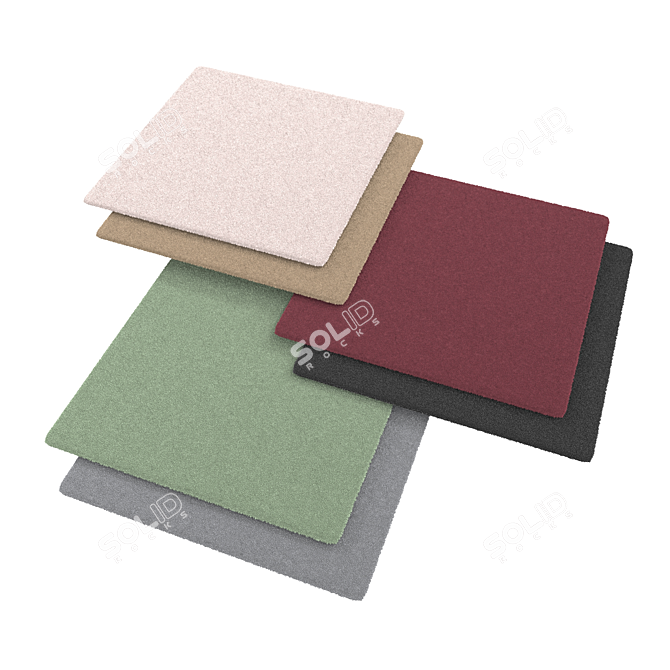 Seamless Wool Carpet 3D model image 1