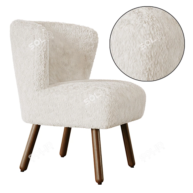 ZARA HOME Terry Armchair 3D model image 1