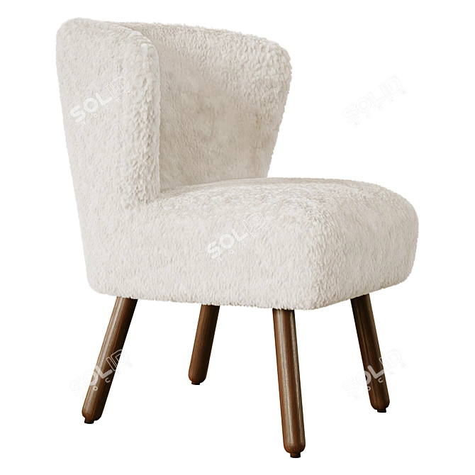 ZARA HOME Terry Armchair 3D model image 2