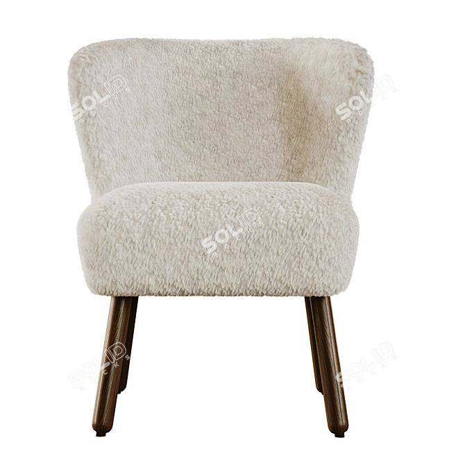 ZARA HOME Terry Armchair 3D model image 4