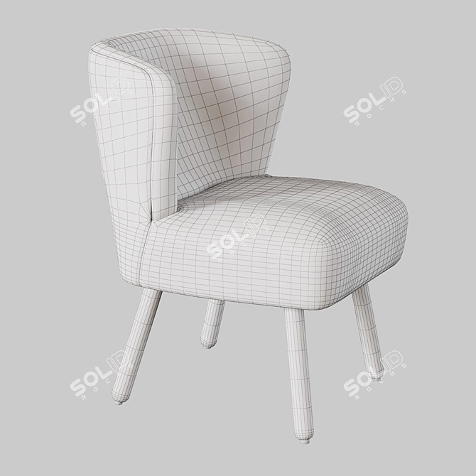 ZARA HOME Terry Armchair 3D model image 6