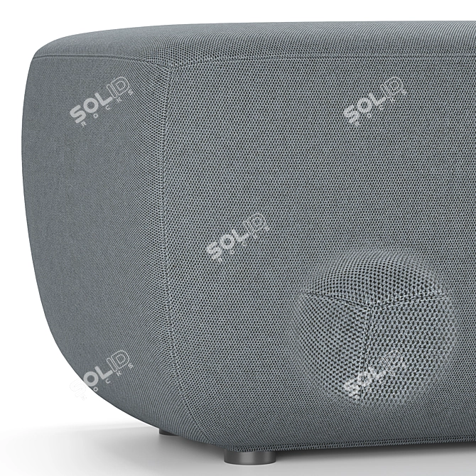  Plush Pinnacle Pouf 3D model image 2