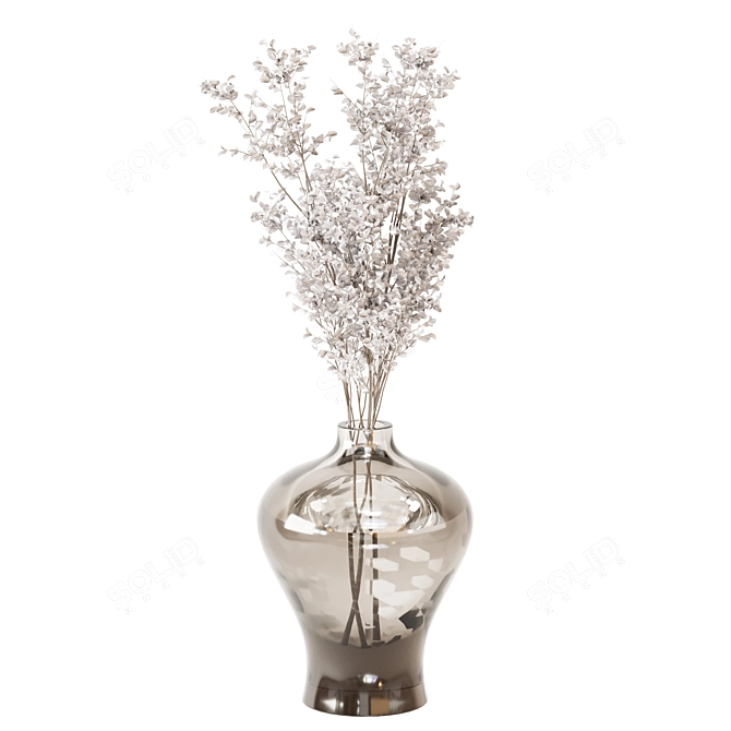 Glass Pot Plants: Indoor Greenery 3D model image 5