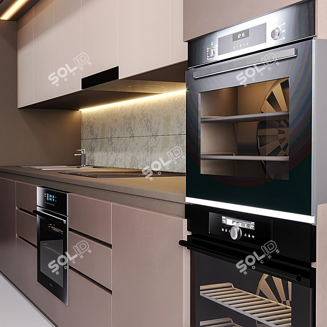 Corona Redner 5: Stylish Kitchen Design 3D model image 4