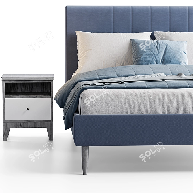 Elegant IKEA IDANAS Bed: Stylish Design & Superior Comfort 3D model image 5