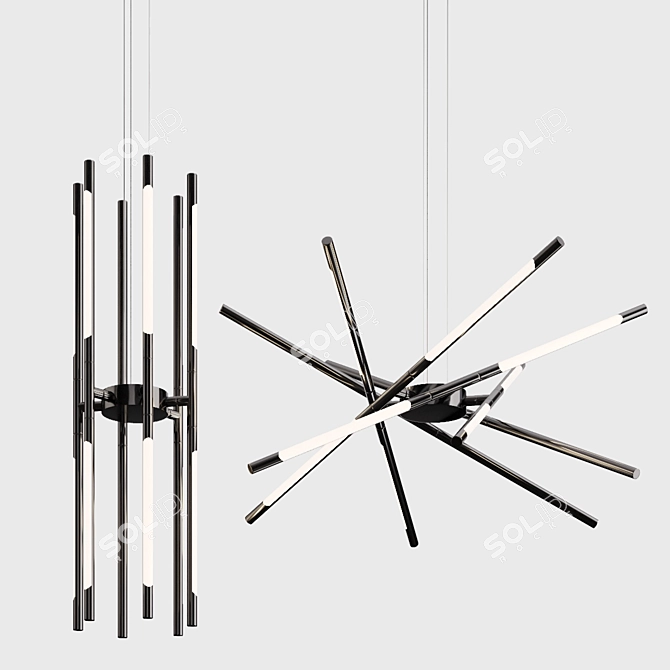 Modern Modular Pendant Light 3D model image 2