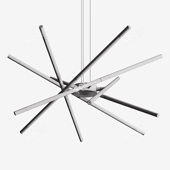 Modern Modular Pendant Light 3D model image 3