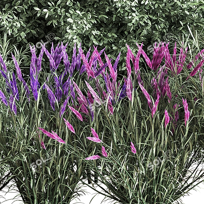 Mixed Plane Bush 03: Versatile 3D Model 3D model image 4