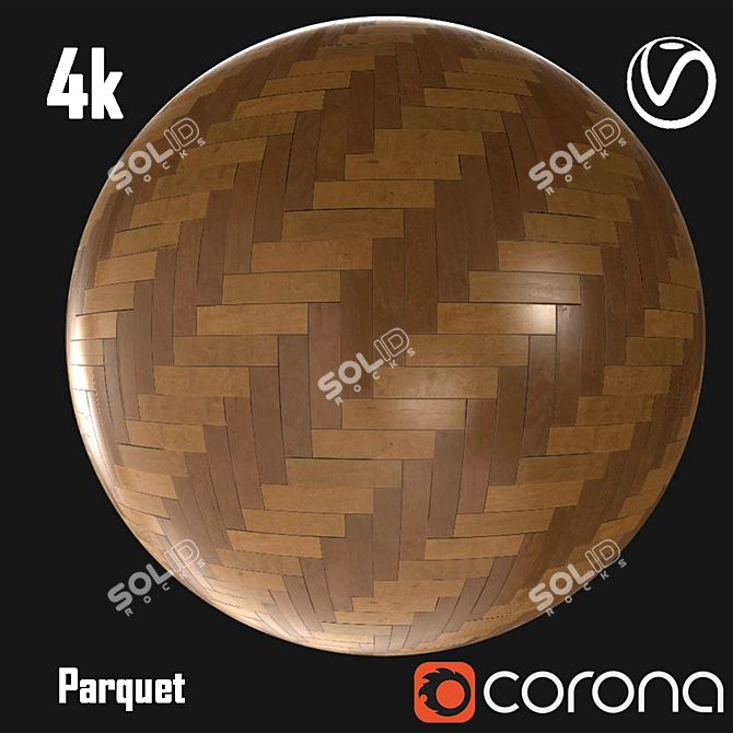 Luxury Parquet Flooring 3D model image 1