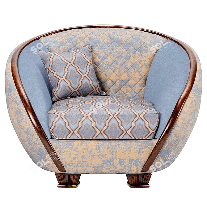 Luxury MODIGLIANI Armchair: Elegant Design by Arredoclassic 3D model image 1