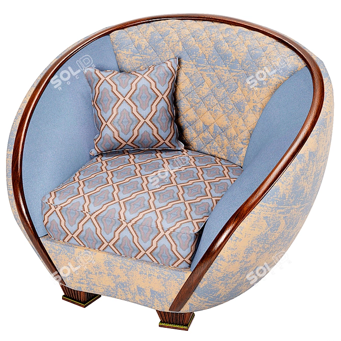 Luxury MODIGLIANI Armchair: Elegant Design by Arredoclassic 3D model image 3