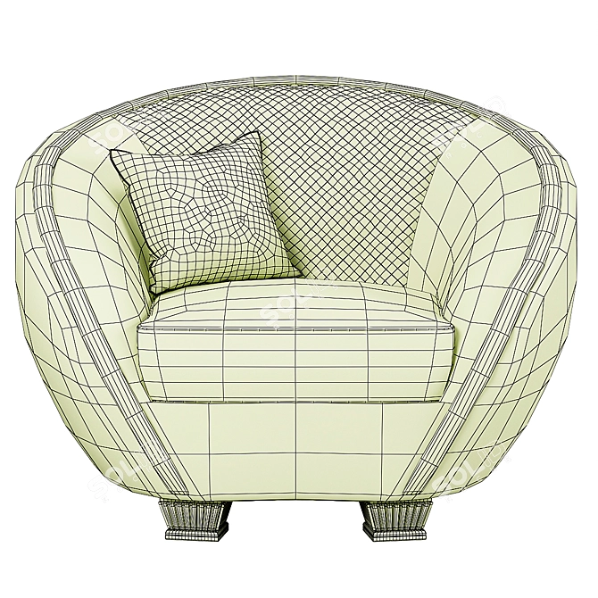 Luxury MODIGLIANI Armchair: Elegant Design by Arredoclassic 3D model image 4