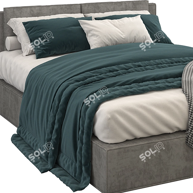 Minimalist Slim Bed - 3D Model 3D model image 6