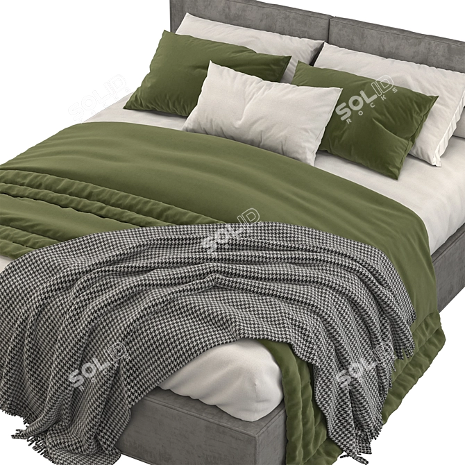 Minimalist Slim Bed - 3D Model 3D model image 7