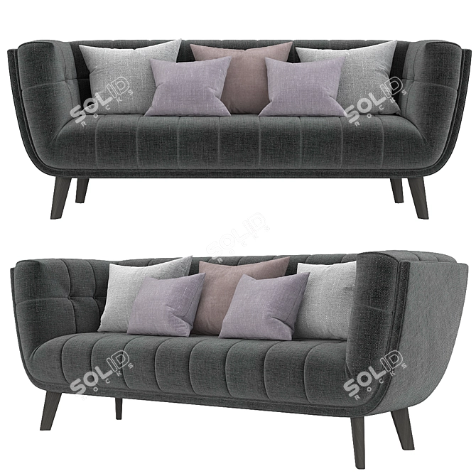 Modway Bestow Sofa - Upholstered Fabric Couch 3D model image 1