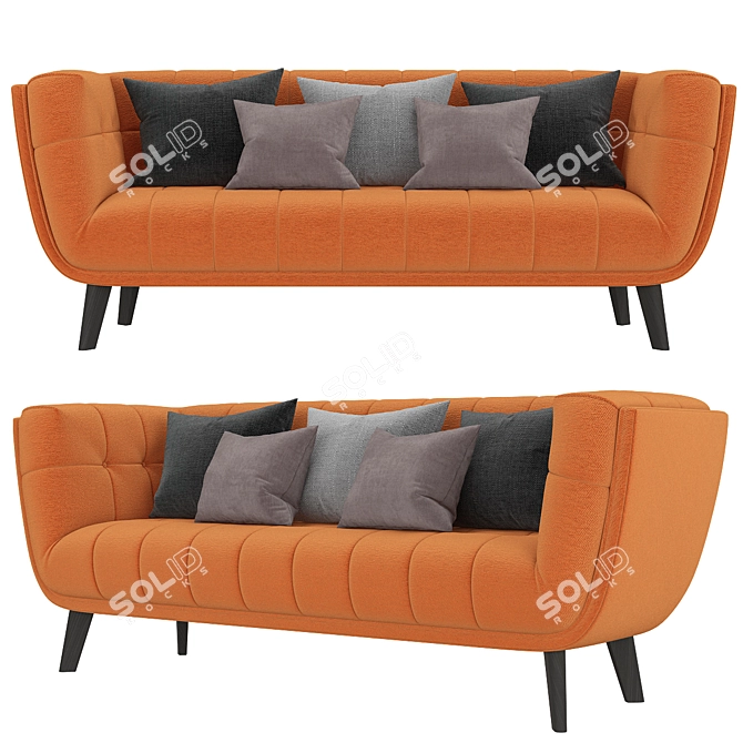 Modway Bestow Sofa - Upholstered Fabric Couch 3D model image 5