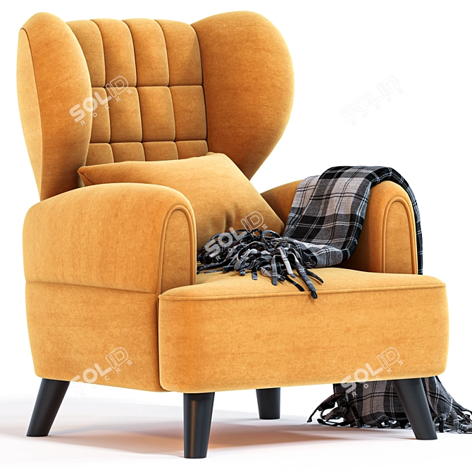 Sunshine Yellow Interior Chair 3D model image 1